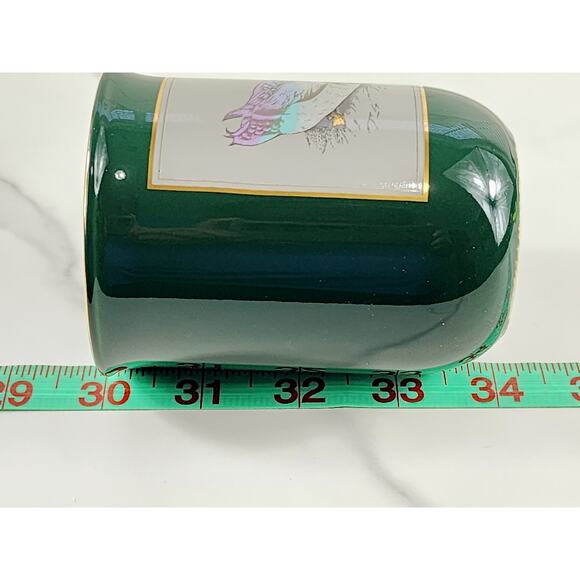 Otagiri Mallard Duck Coffee Mug Teacup 9oz Green Gold Trim Gibson 4" Japan x4 - Picture 16 of 16